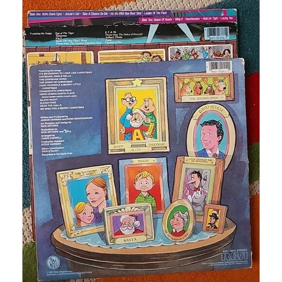 The Chipmunks LP Record Lot 3 Christmas, Chipmunk Rock, Hollywood Vintage Vinyl - Picture 12 of 12